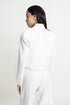 The White Double-Breasted Cropped Blazer